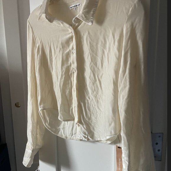 Reformation Cam Velvet Top Size S White - Picture 9 of 9